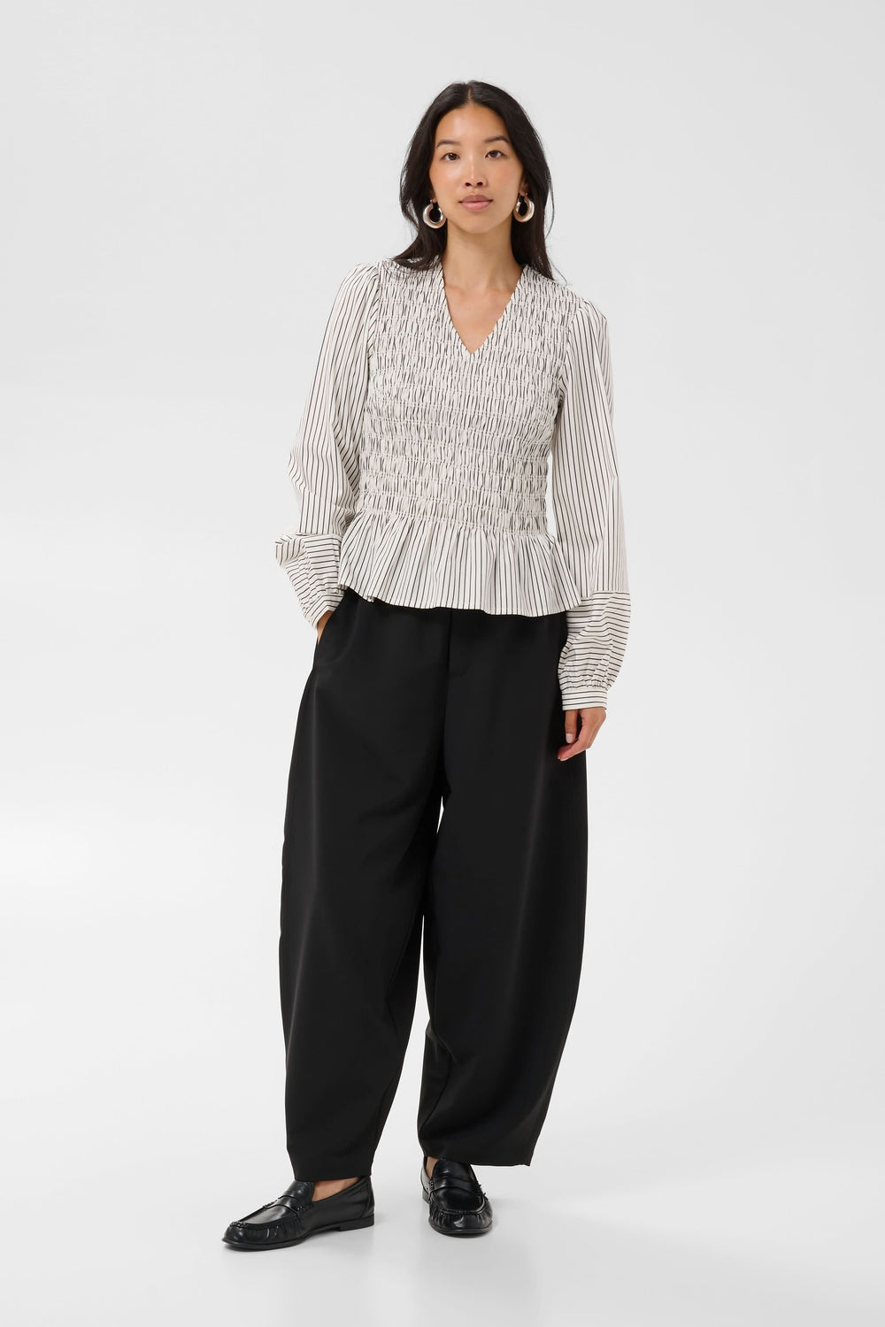 Blouse Dewa rayée pour femme Part Two