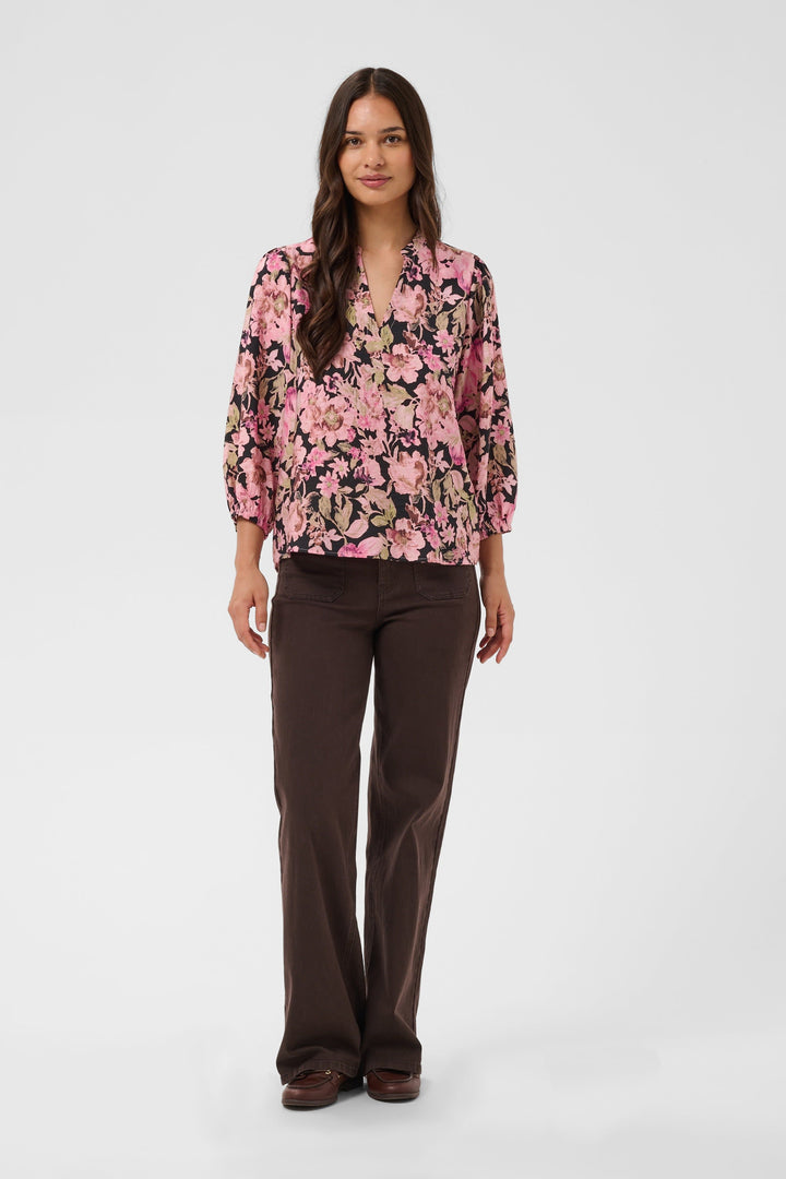 Blouse Kasirena à imprimé floral pour femme Kaffe
