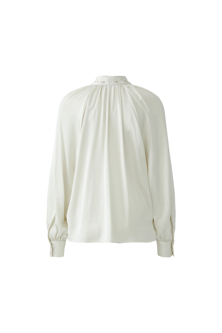 Blouse satinée à col lavallière pour femme Oui