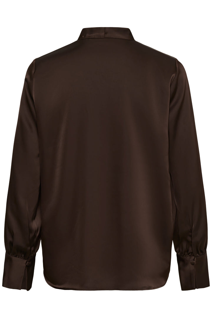 Blouse satinée Dawni à encolure en V vue de face pour femme Inwear