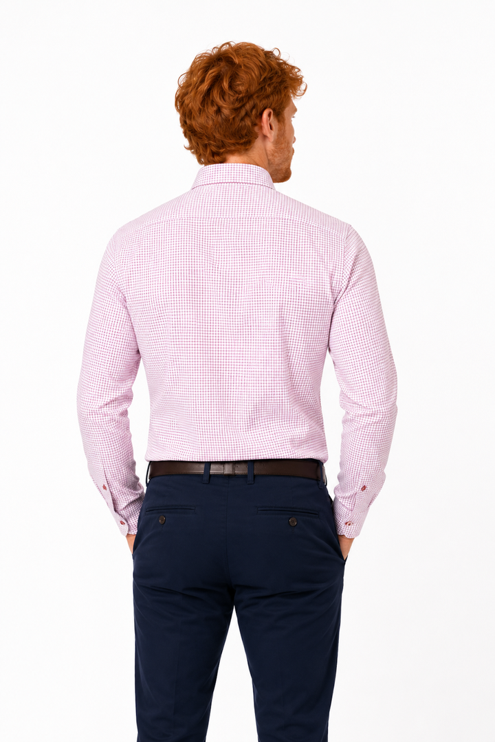 Micro-check dress shirt