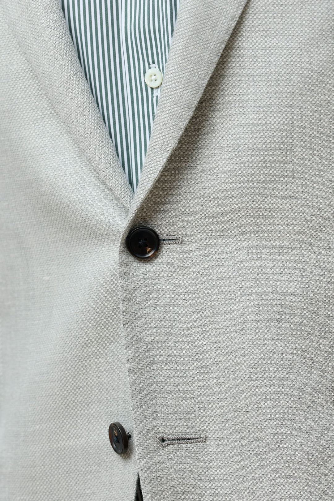 Veston texturé en laine, soie et lin