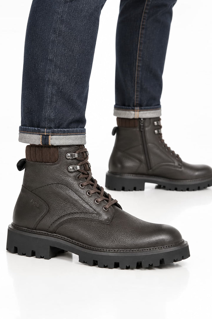 Bottes Julyo à lacets et semelle crantée pour homme Hugo boss