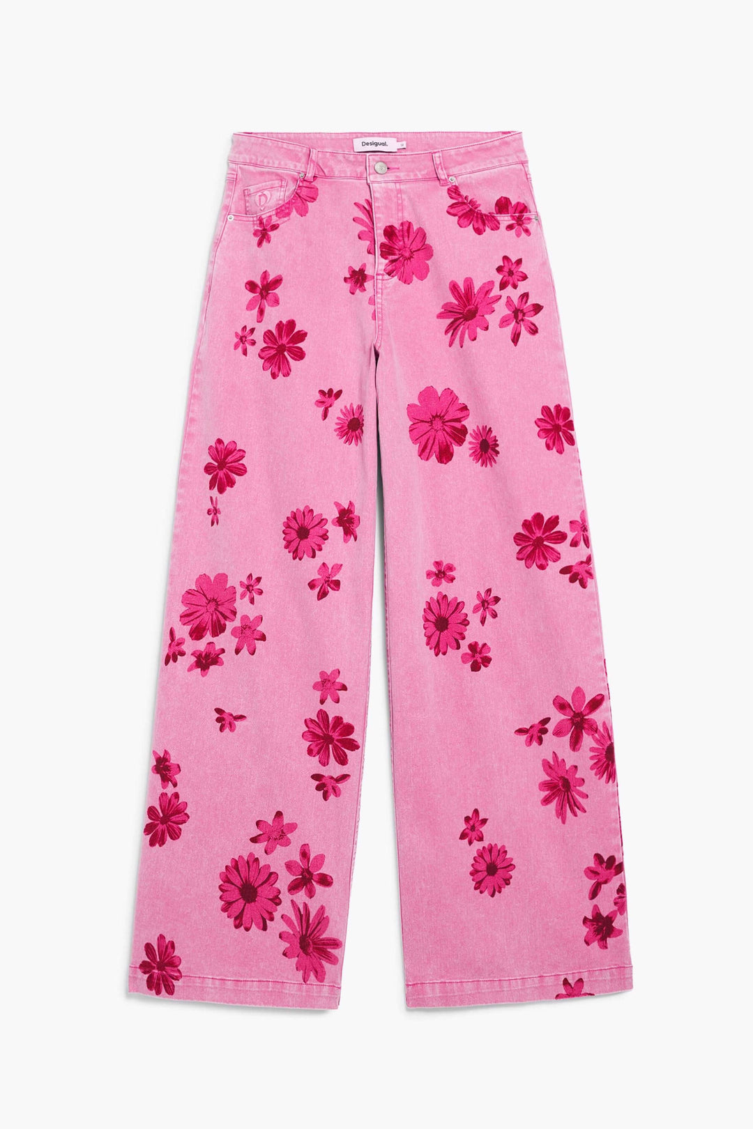 Pantalon large à imprimé floral