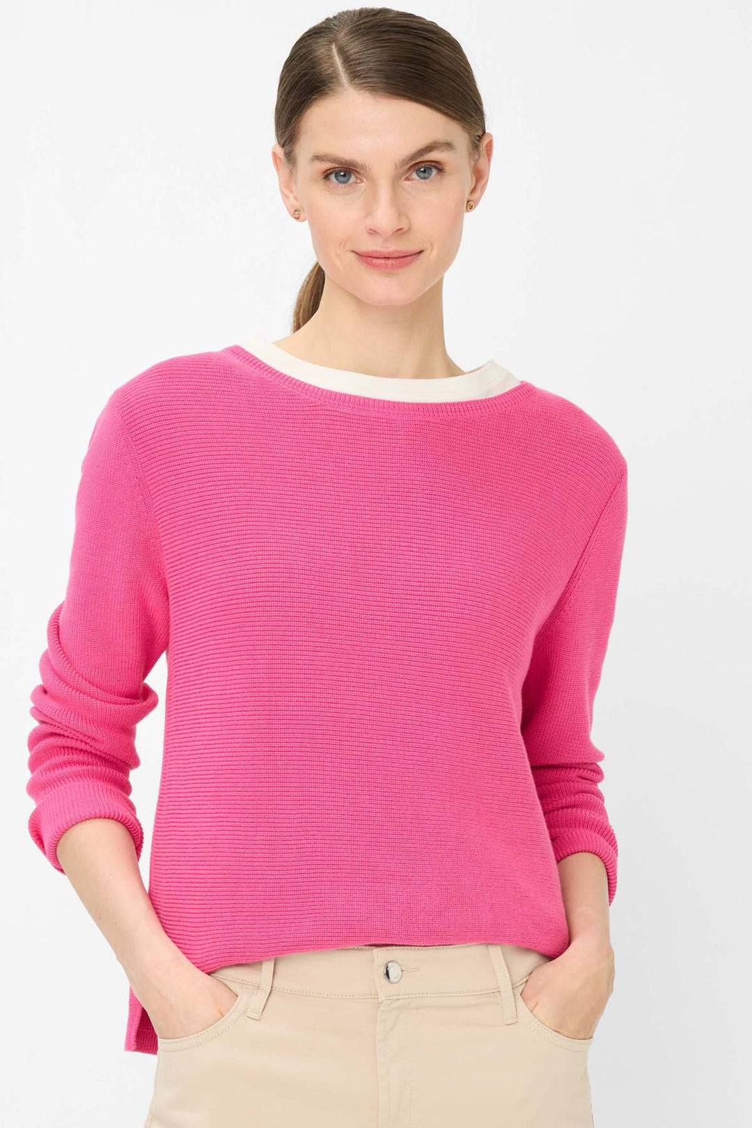 LESLEY textured knit sweater