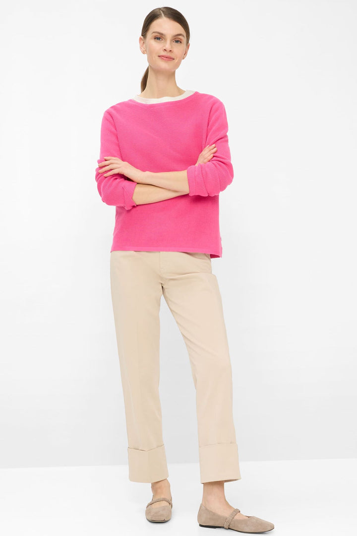 LESLEY textured knit sweater
