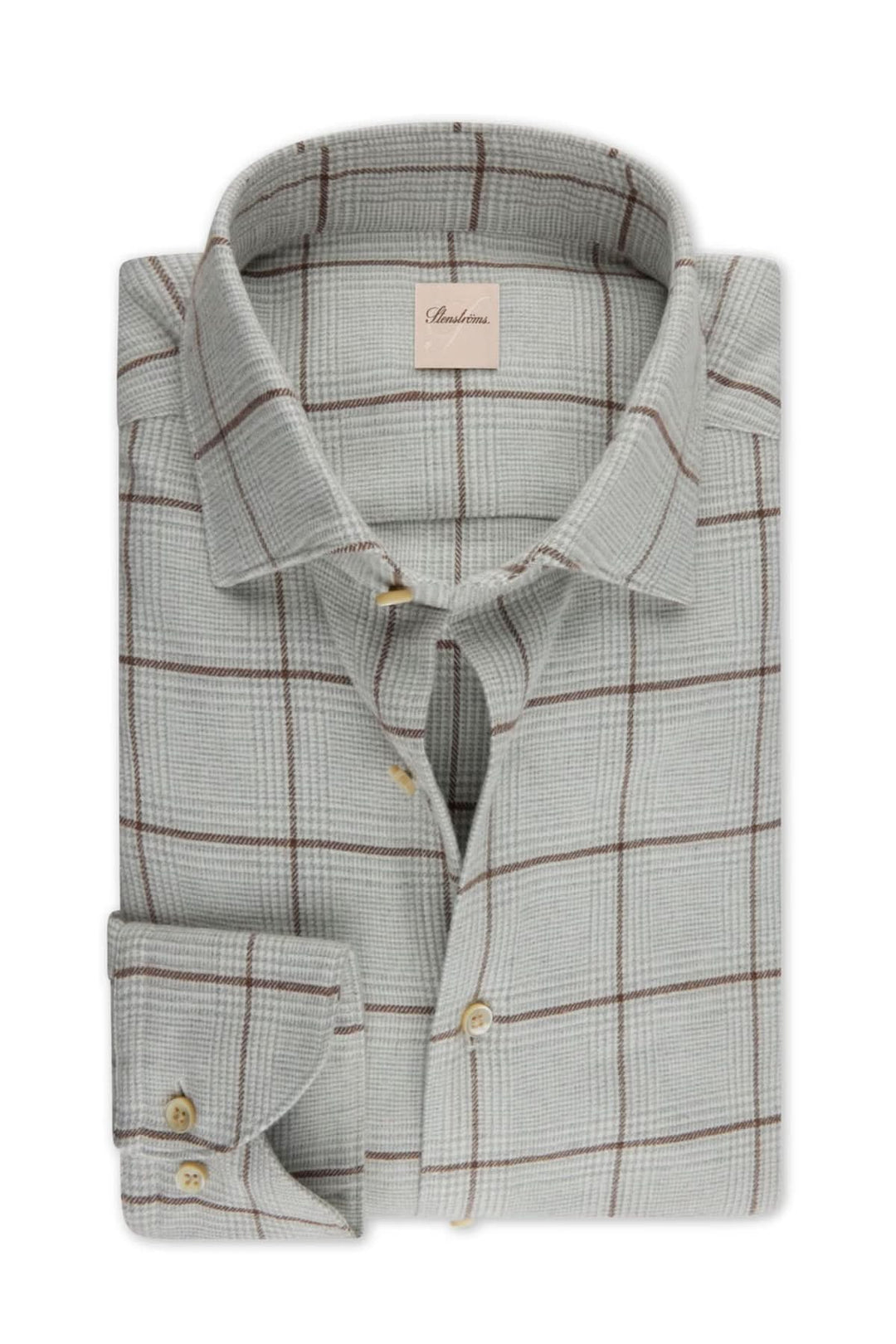 Chemise en flanelle grise à carreaux