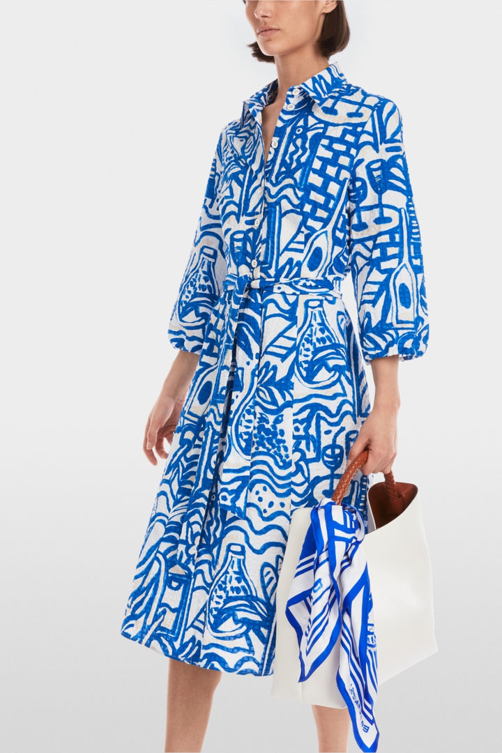 Shirt dress with print