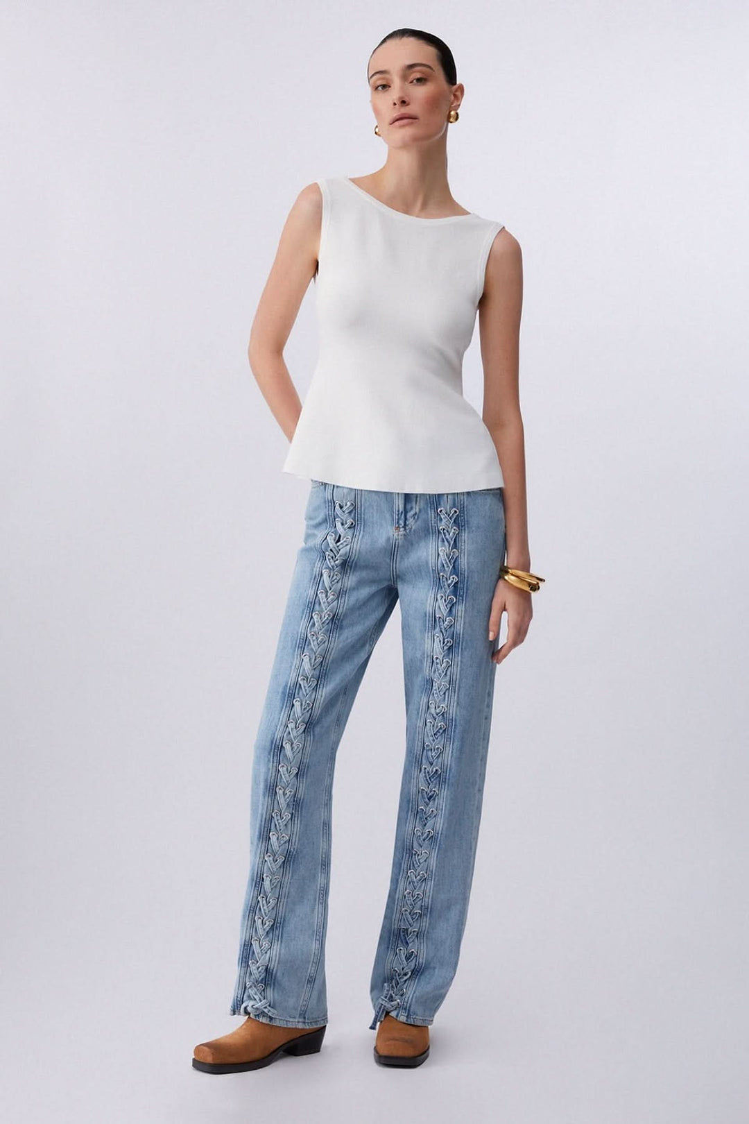 Camisole fluide avec dos ouvert et nœud