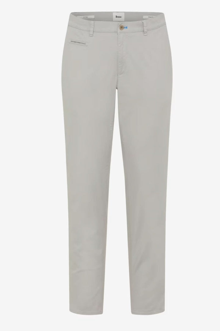 Pantalon style Fabio, coupe droite, tissu léger avec fermeture à bouton et glissière, idéal pour un look moderne et confortable.