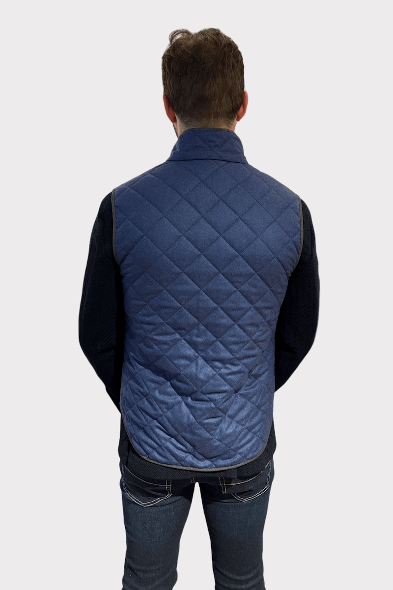 Quilted wool vest