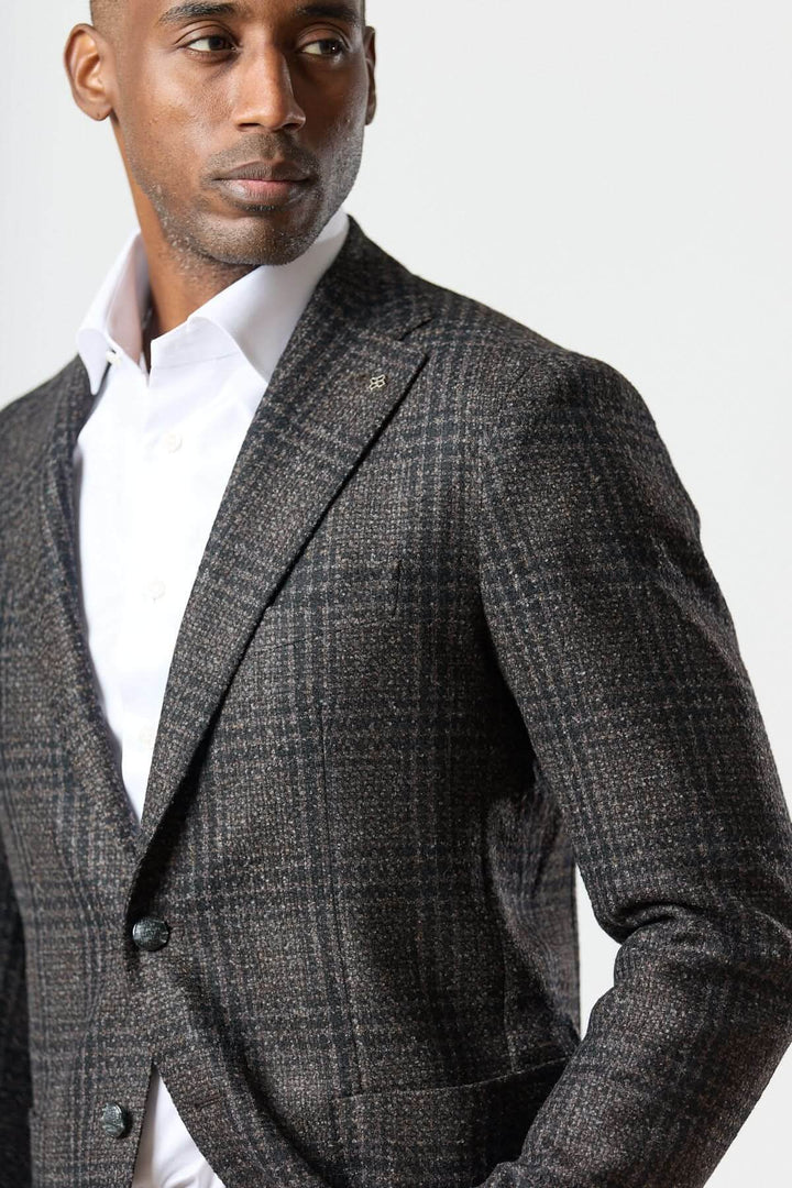 Modern Prince of Wales check blazer