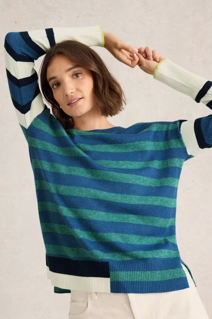 Olive Striped Sweater