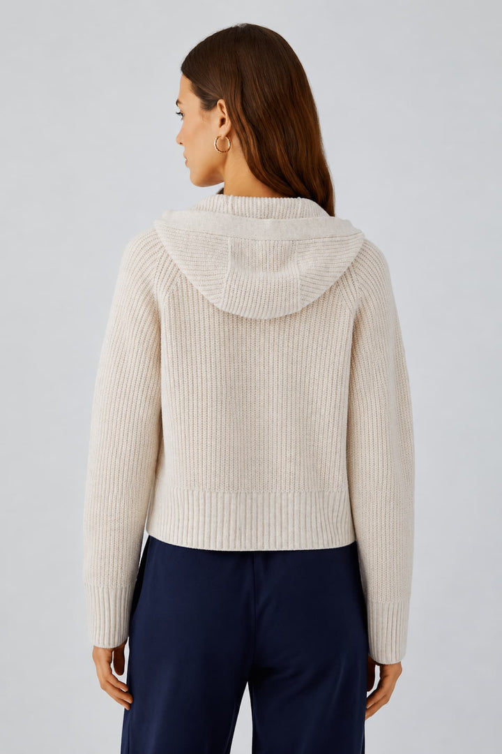 Cardigan court en tricot côtelé pour femme Oui