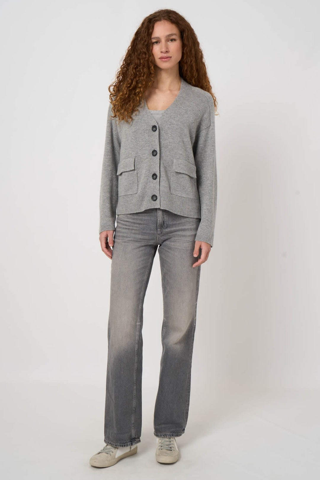Cardigan en laine et cachemire à poches pour femme Repeat Cashmere