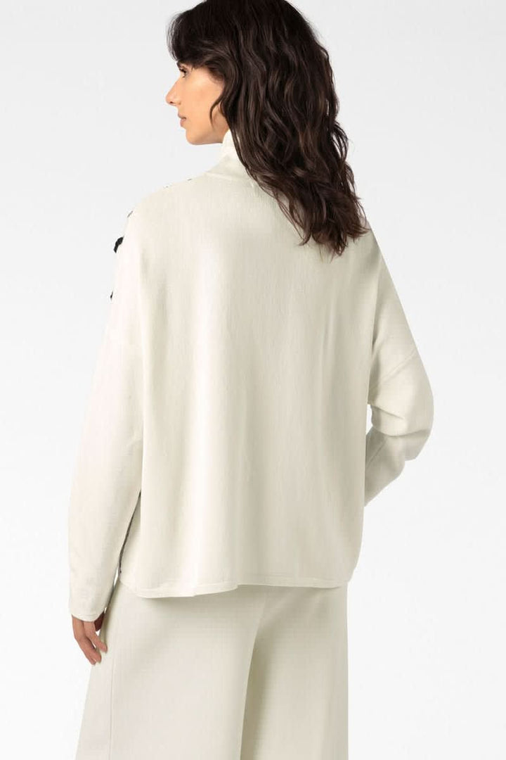 Cardigan zippé à motif texturé pour femme sarah pacini