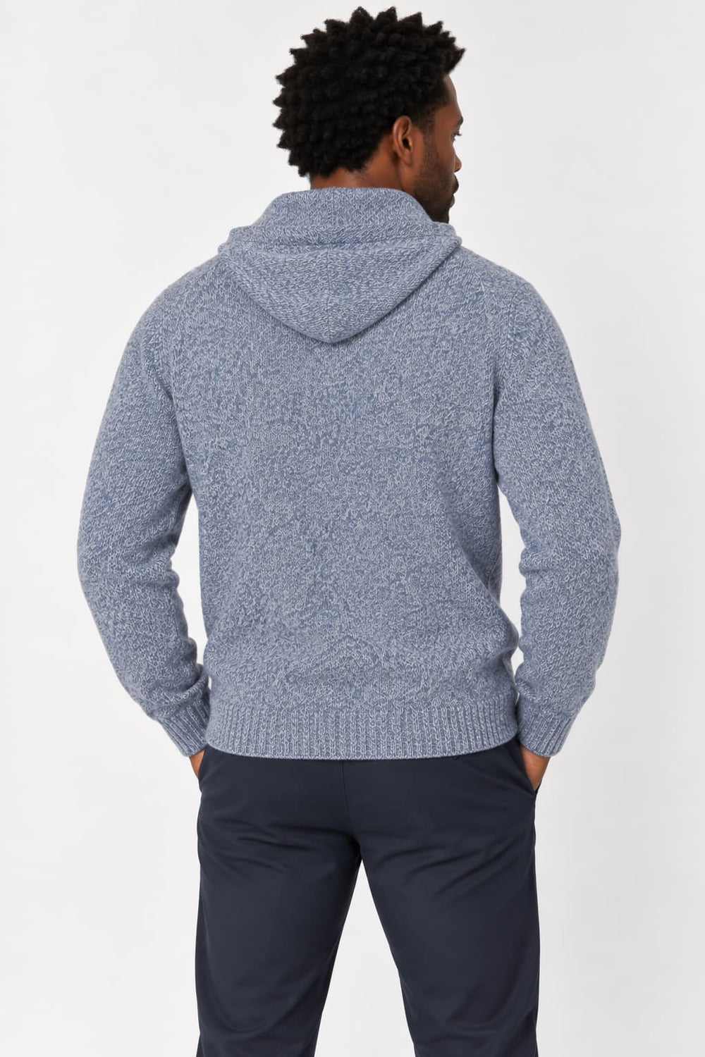 Men's front-view knitted hooded sweater Fradi