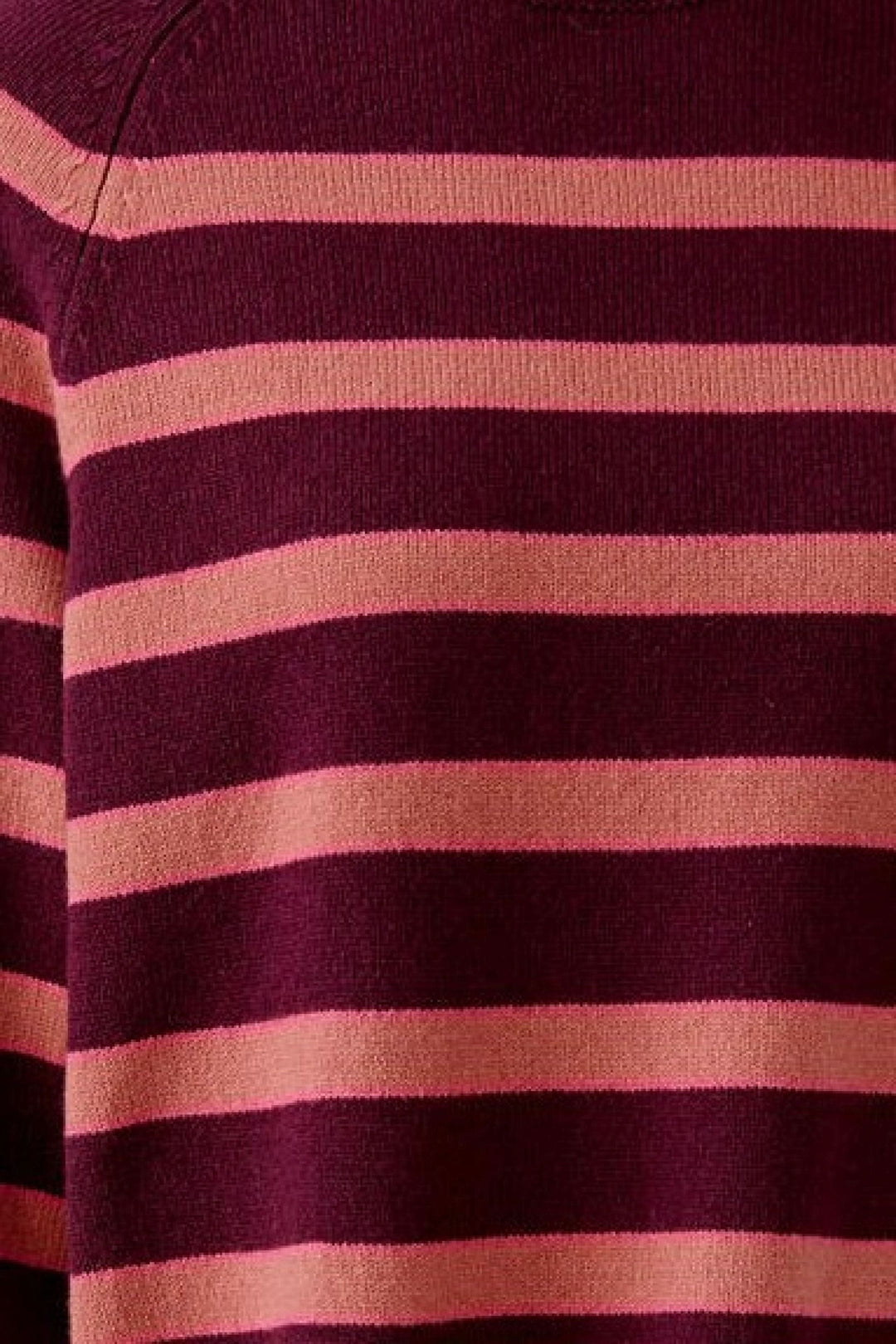 Oui striped turtleneck sweater for women, front view