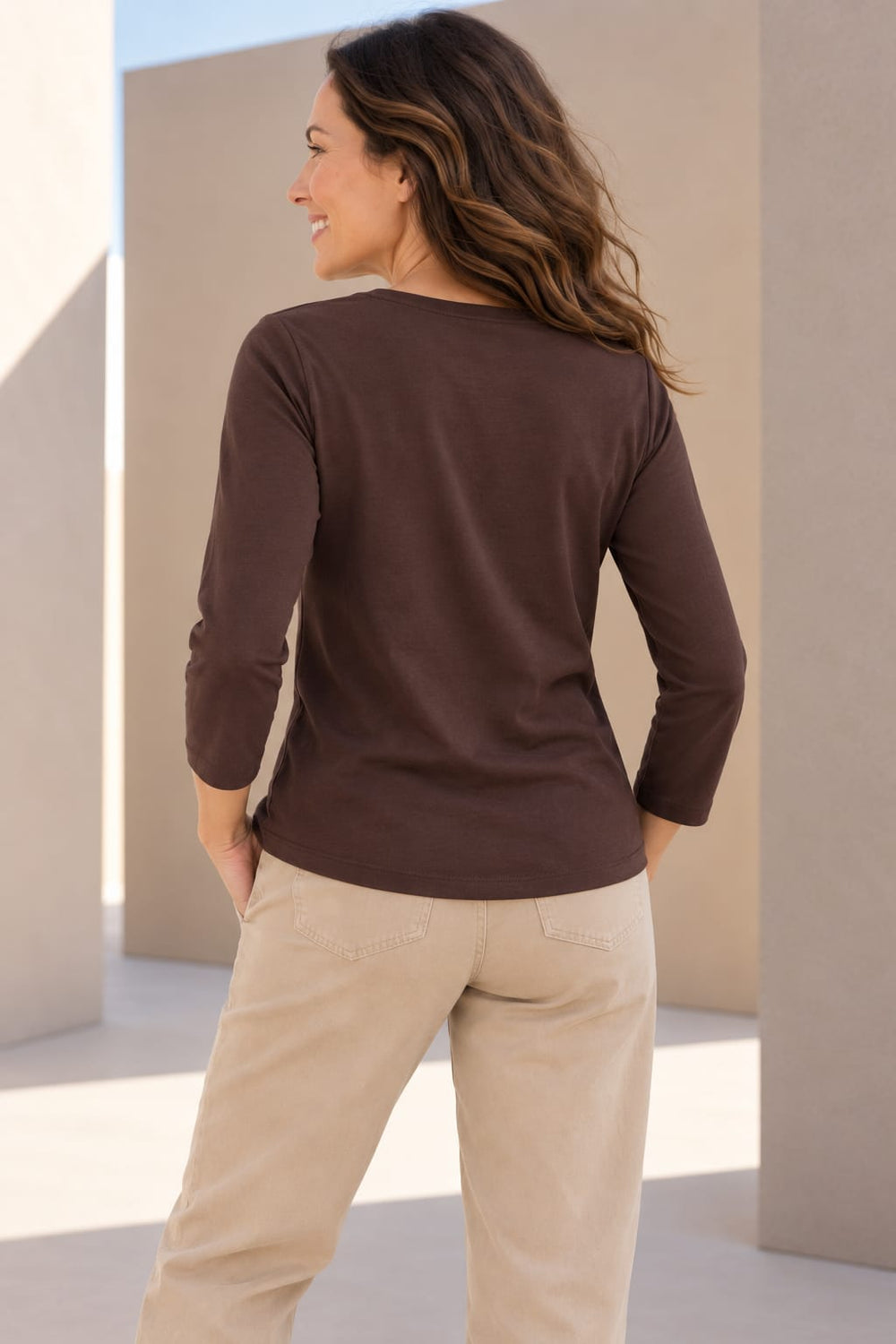 Women's Kenny's three-quarter sleeve sweater with graphic pattern