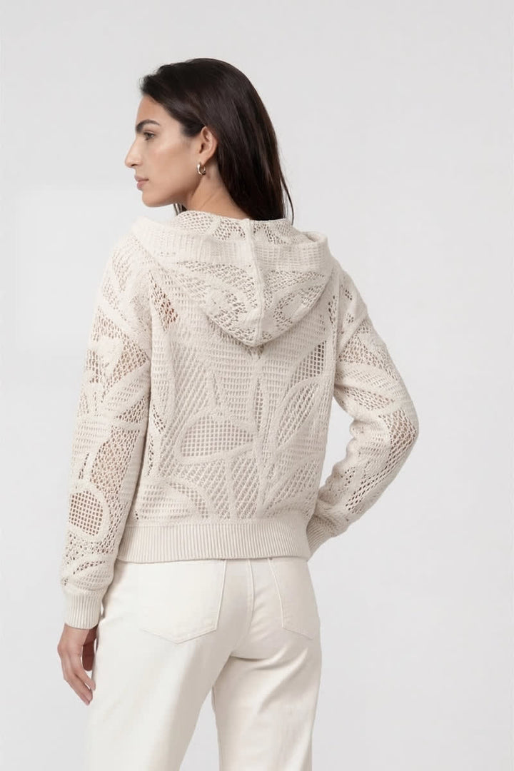 Chandail ajouré à capuchon pour femme Monari