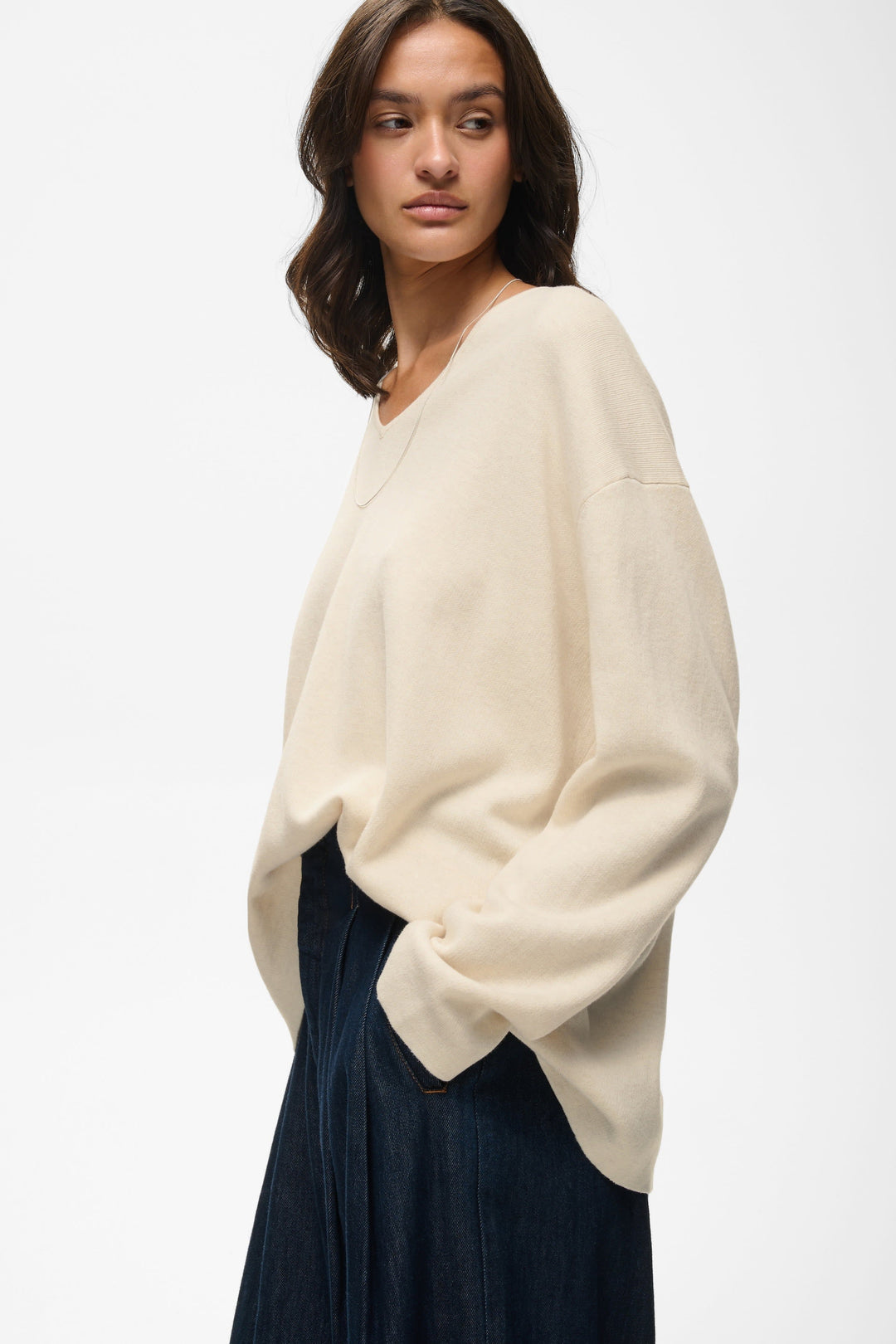Chandail ample à col en V pour femme Inwear