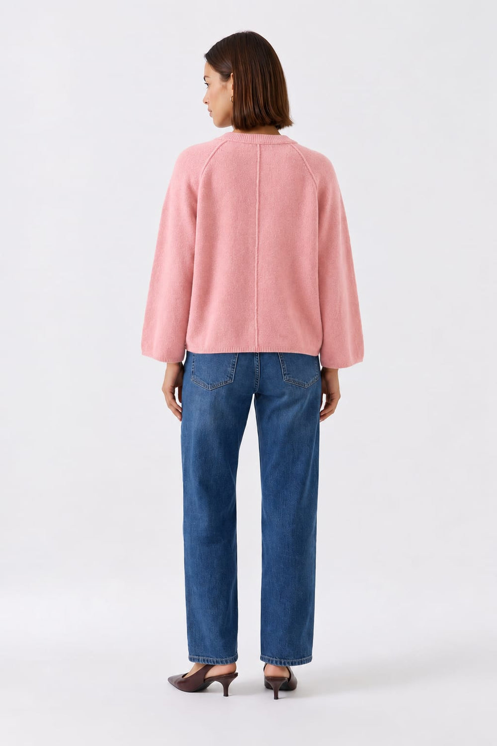 Loose-fitting 3/4-sleeve sweater for women Oui front view