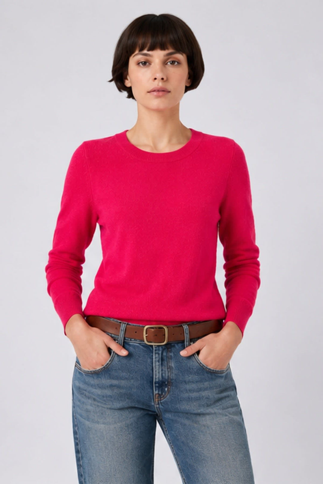 Chandail en cachemire biologique à col rond pour femme Repeat Cashmere