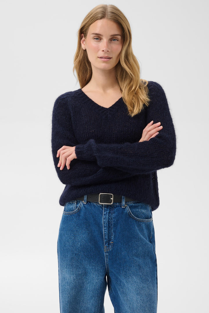 Chandail en mohair à col en V pour femme Part Two
