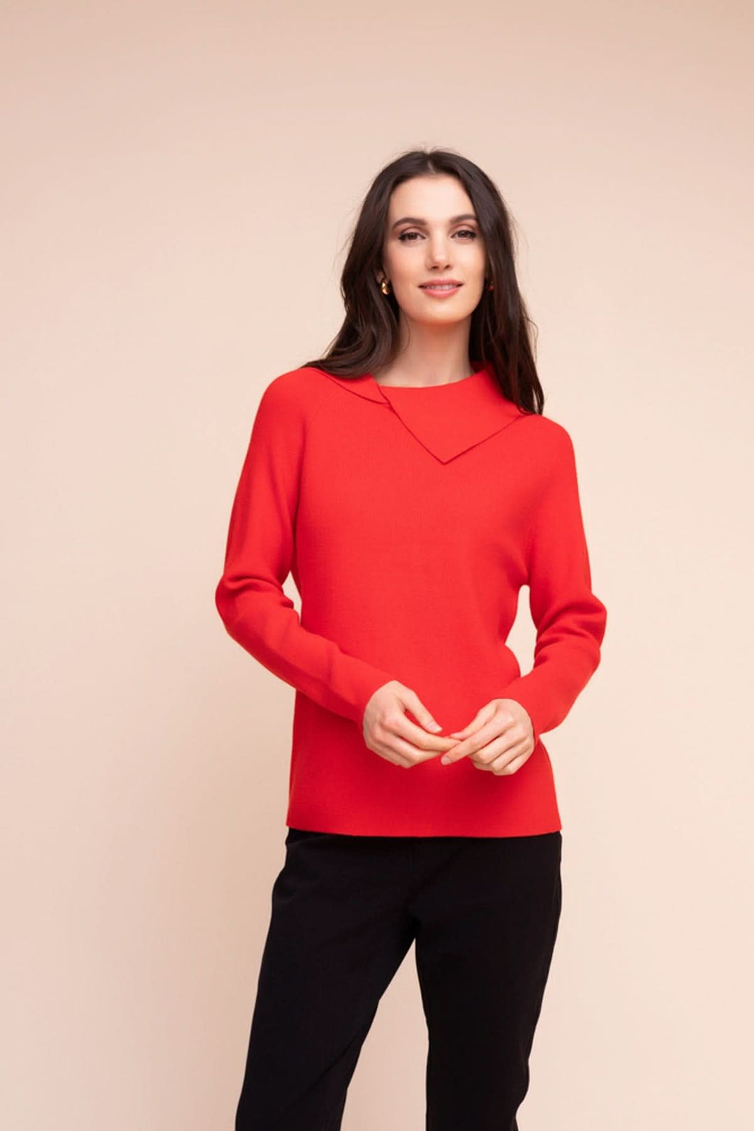 Women's asymmetrical-neck knit sweater Alison Sheri