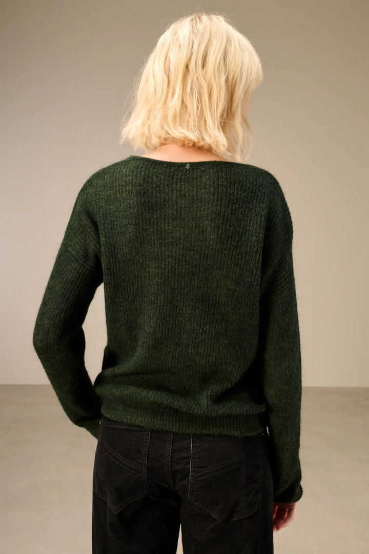 Chandail en tricot à col en V pour femme Nile