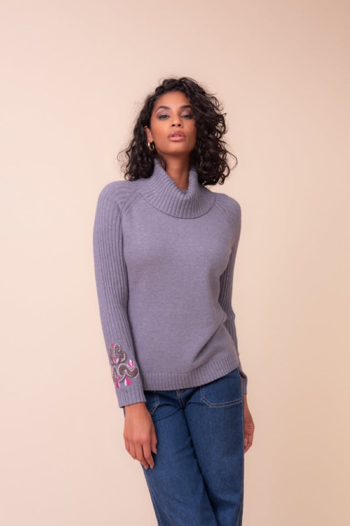 Chandail en tricot à col roulé pour femme Alison Sheri