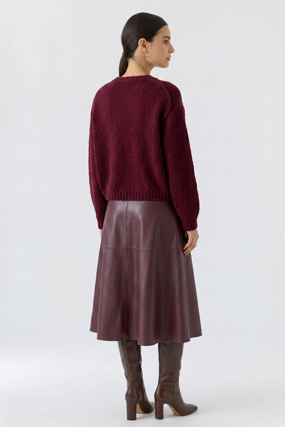 Chandail en tricot à encolure ronde pour femme Oui