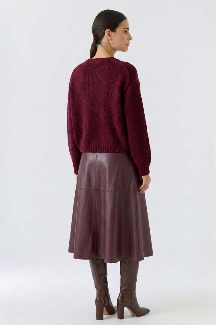 Chandail en tricot à encolure ronde pour femme Oui
