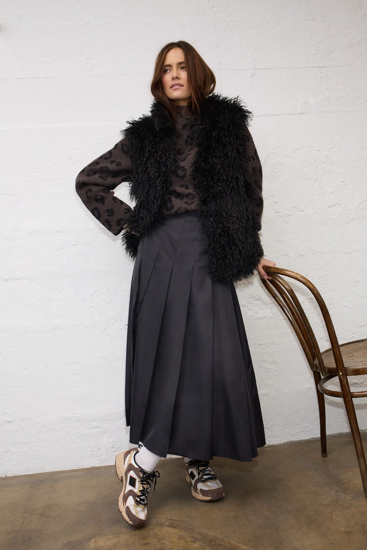 Chandail en tricot à imprimé léopard pour femme Oui
