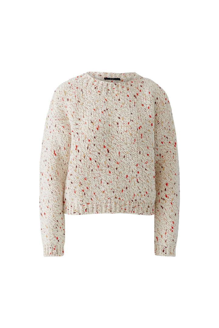 Speckled knit sweater front view for women Oui