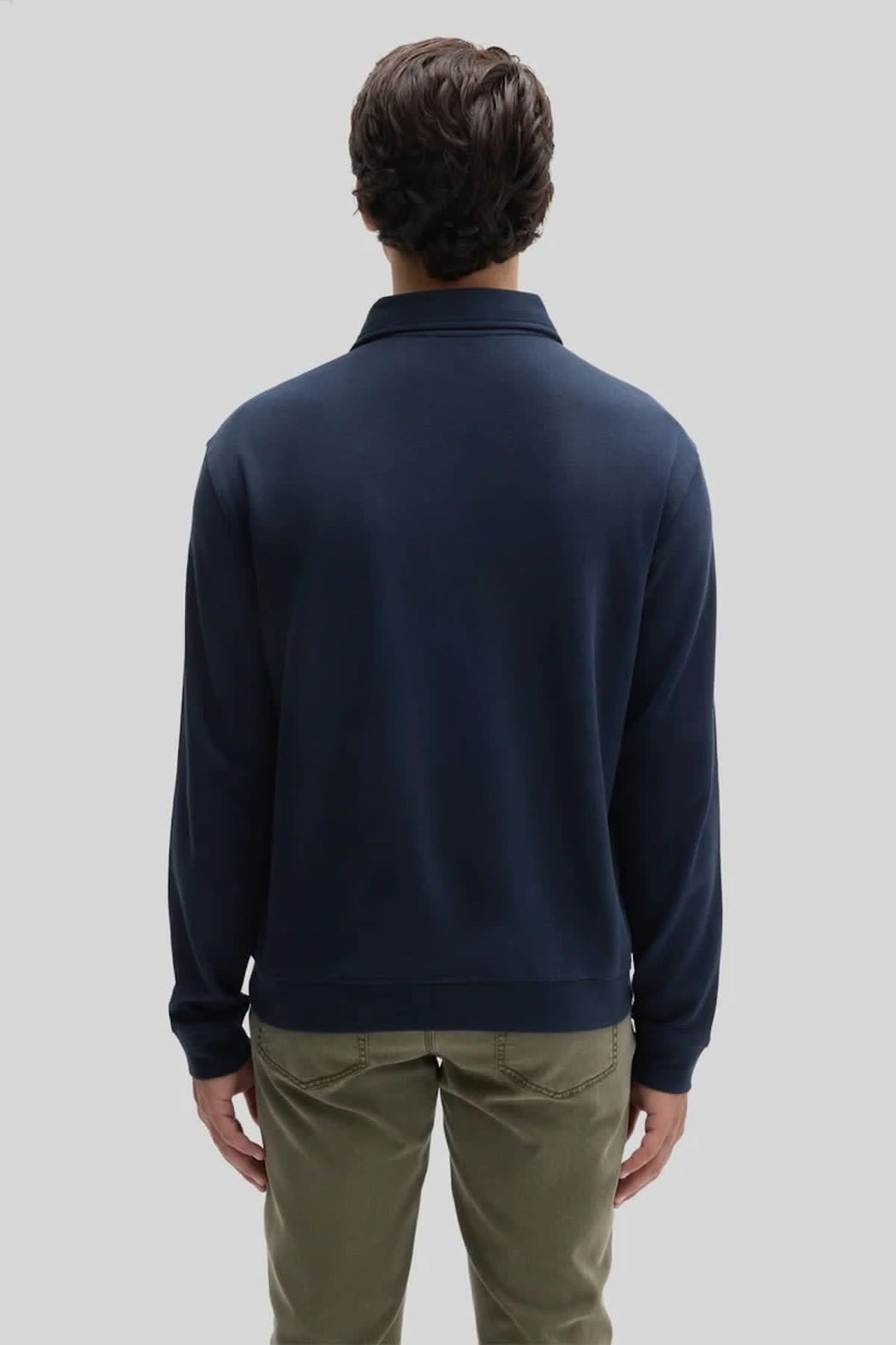 Chandail polo à manches longues en coton Pima pour homme Robert barakett