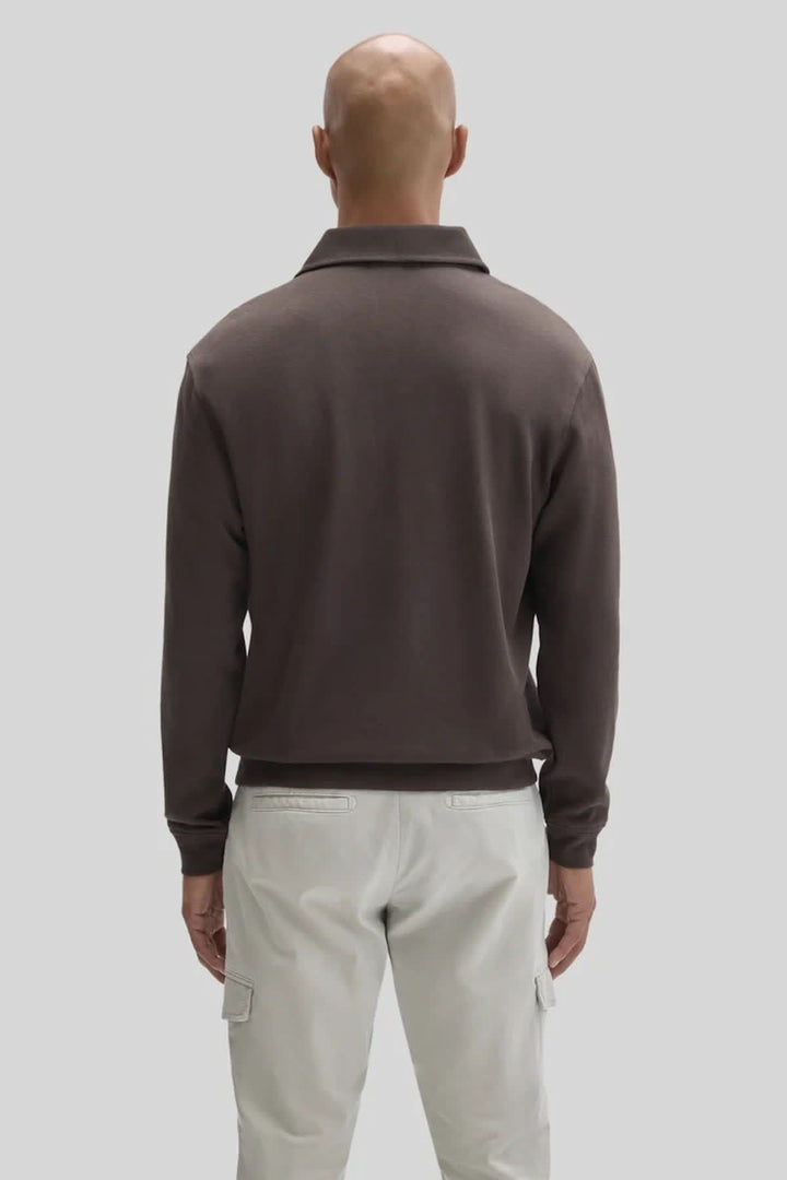 Chandail polo à manches longues en coton Pima pour homme Robert barakett