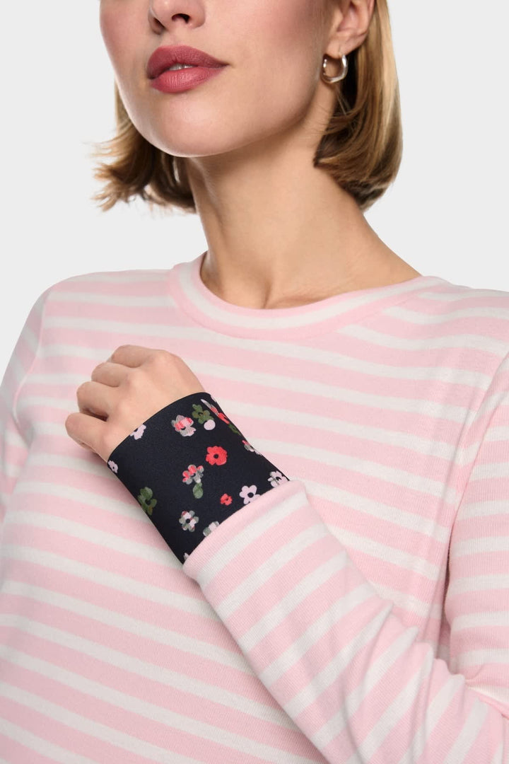 Chandail rayé à manches longues vue de face pour femme Marc Cain