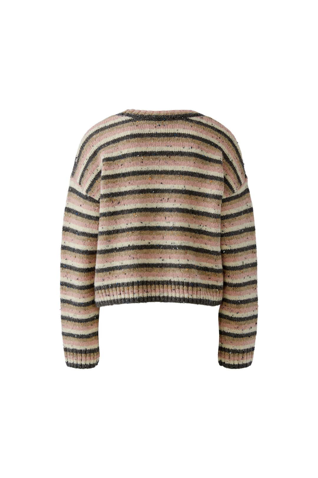 Chandail rayé à motif chat vue de face pour femme Oui