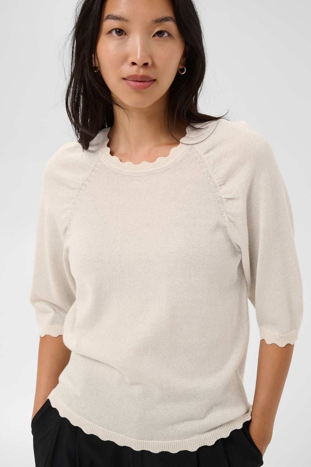 Chandail scintillant Dot vue de face pour femme Part Two