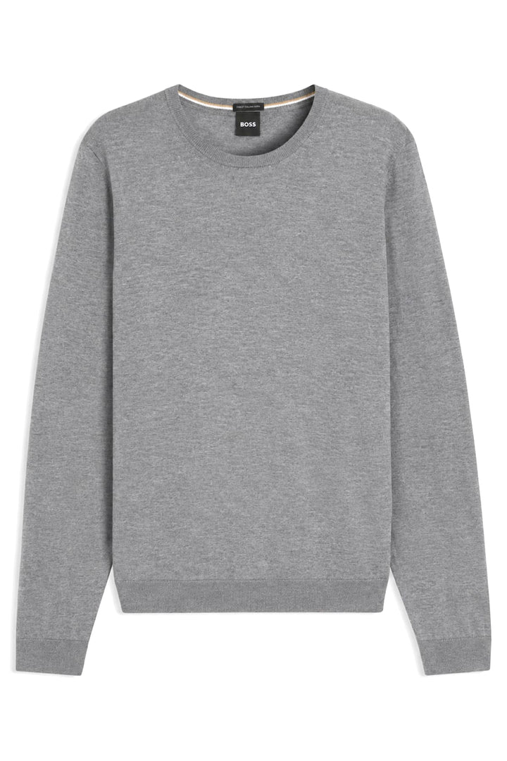 Chandail texturé à col rond vue de face pour homme Hugo Boss
