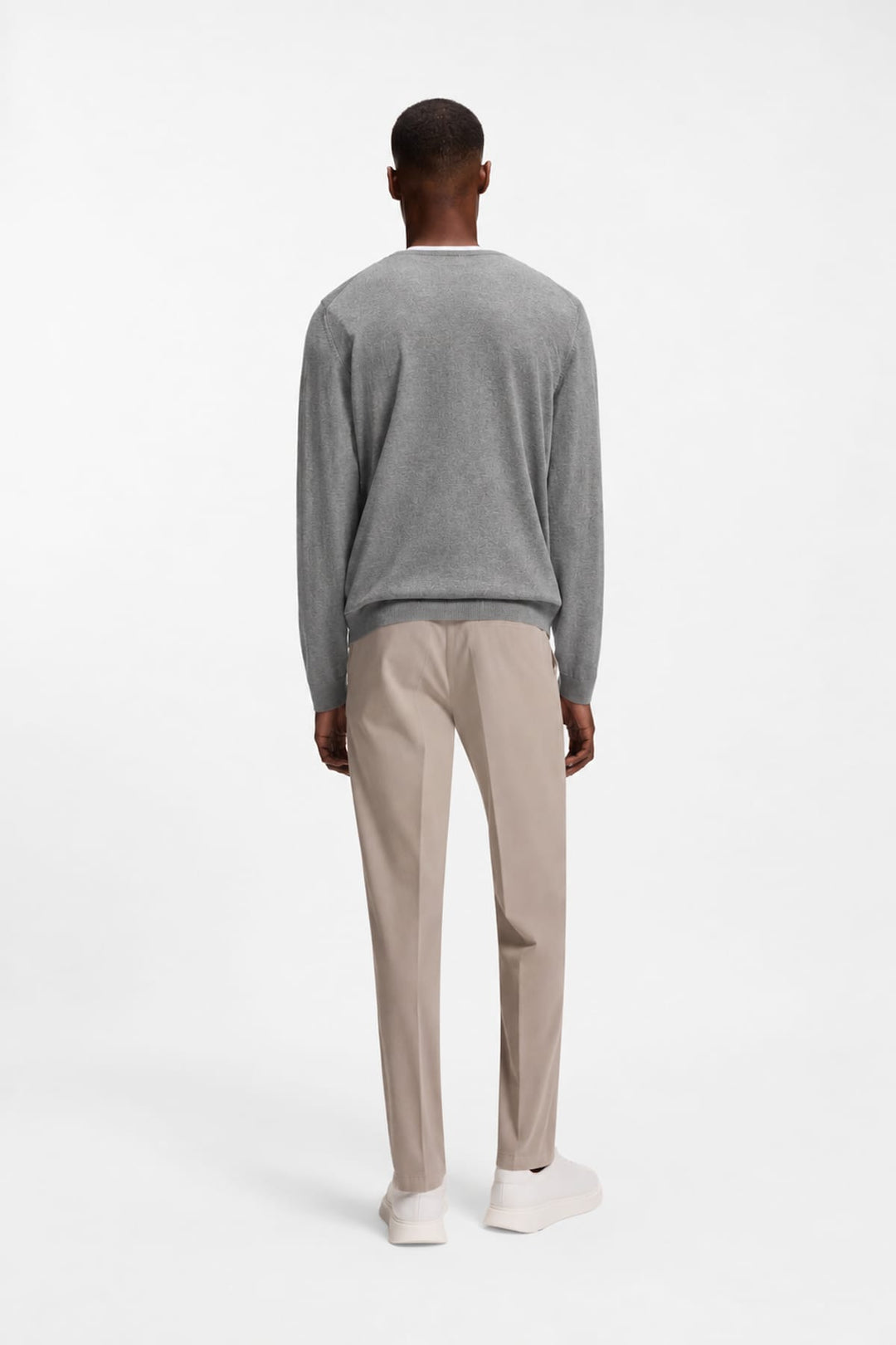 Chandail texturé à col rond pour homme Hugo Boss