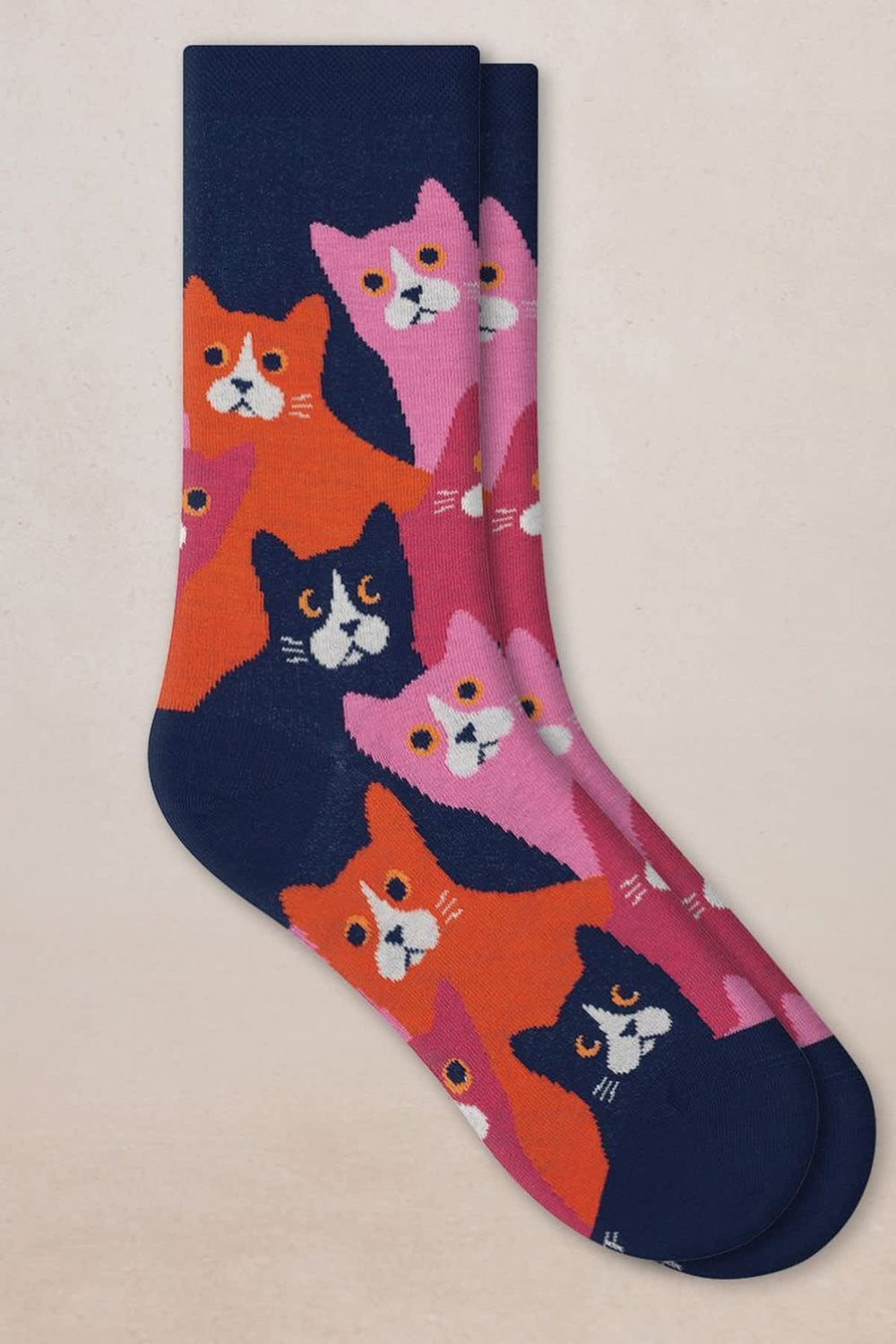 Chaussettes à motif chats pour femme Bleuforêt