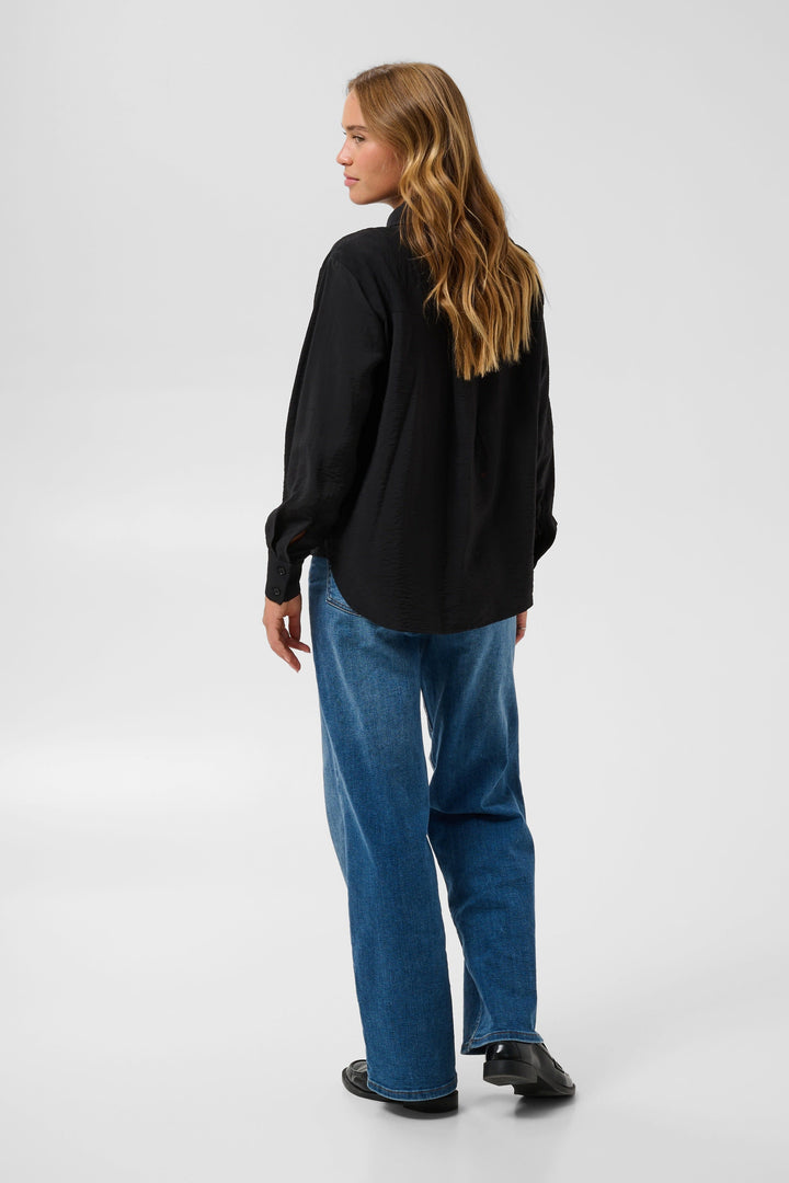 Chemise à col noué Gilda vue de face pour femme Kaffe