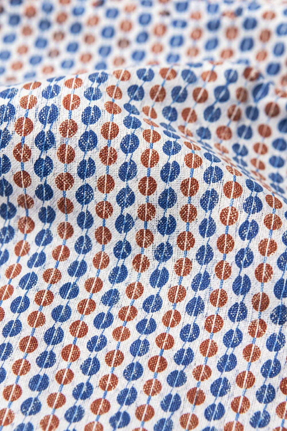 Front view of the Lief Horsens geometric-print men's shirt in multicolor - Valérie Simon