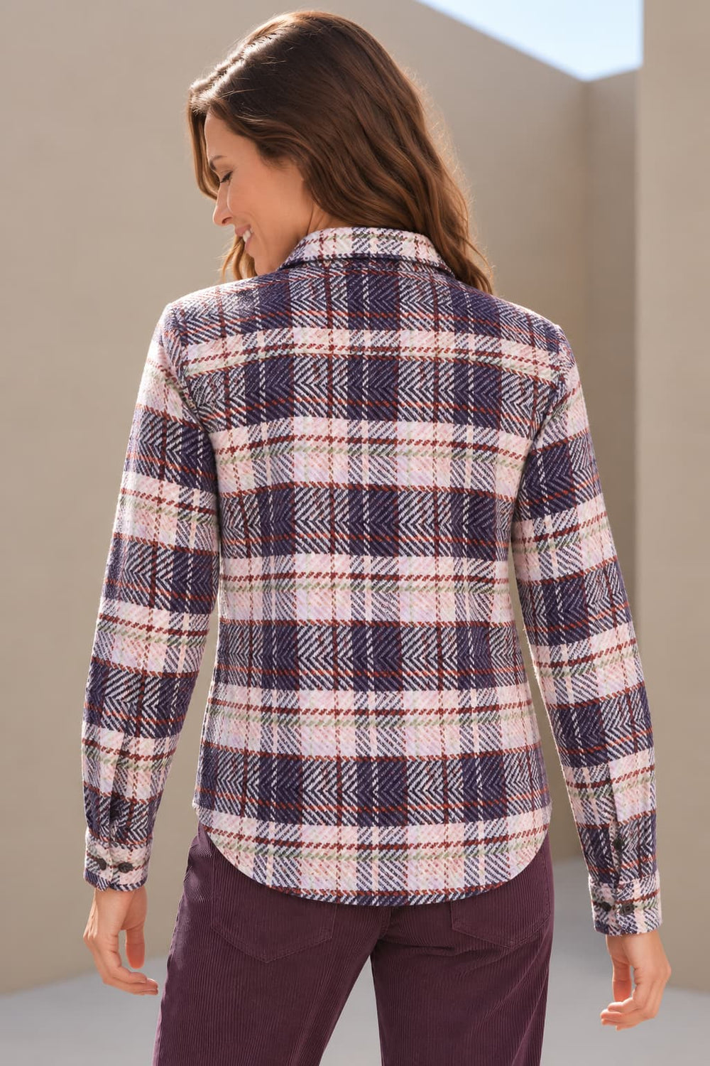 Front view of the Women's Kennys graphic print shirt