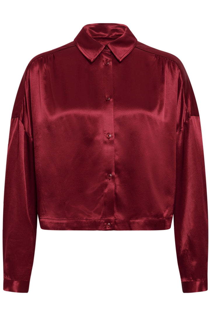 Chemise Dynya satinée à manches longues pour femme Part Two