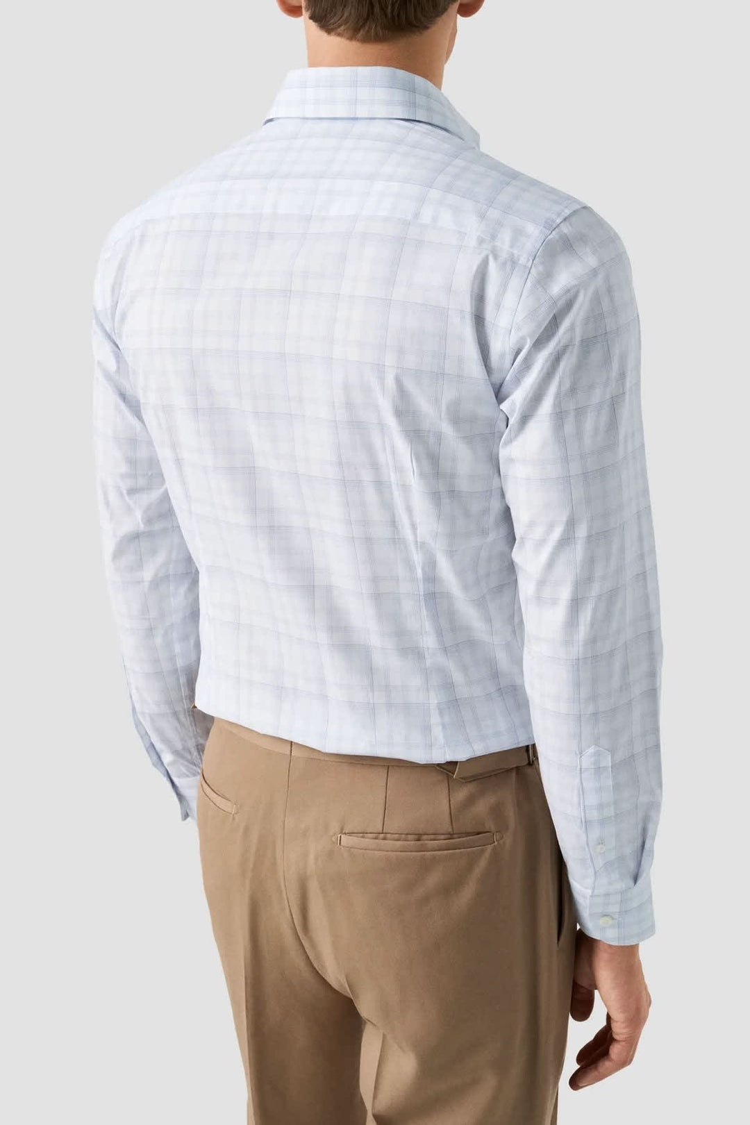 Vue de face chemise à carreaux Eton pour homme multicolore, motifs précis - Valérie Simon