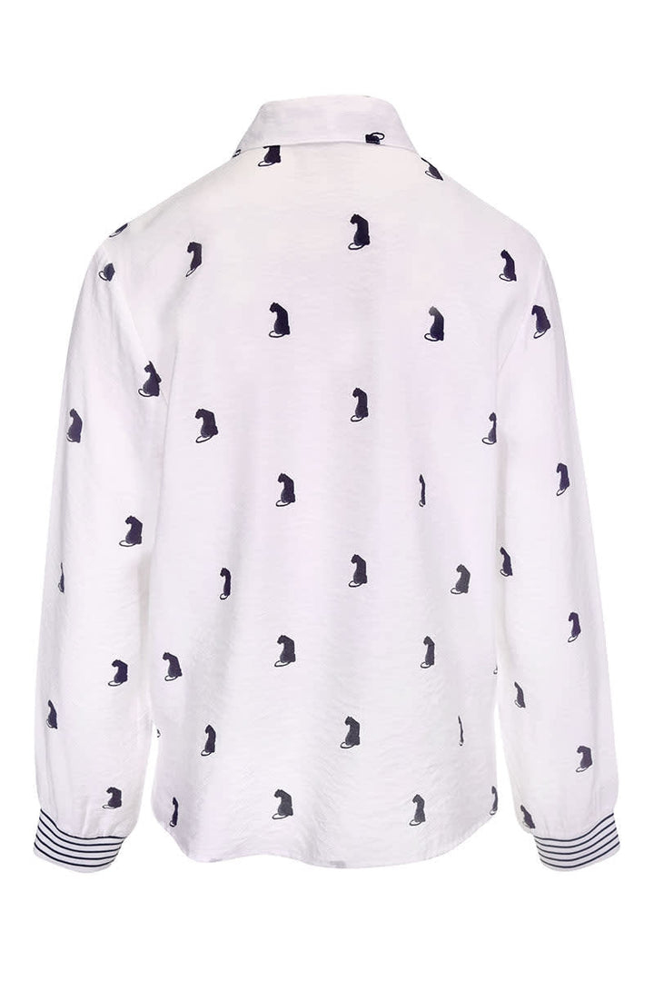 Chemise imprimée à manches longues pour femme kennys