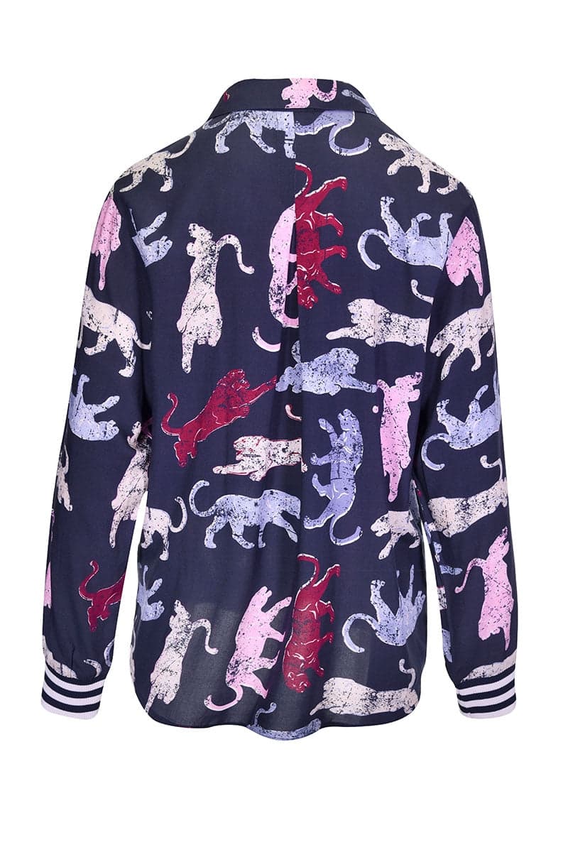 Chemise imprimée à motif félin pour femme kennys